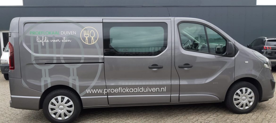 Autobelettering Opel Vivaro Proeflokaal Duiven